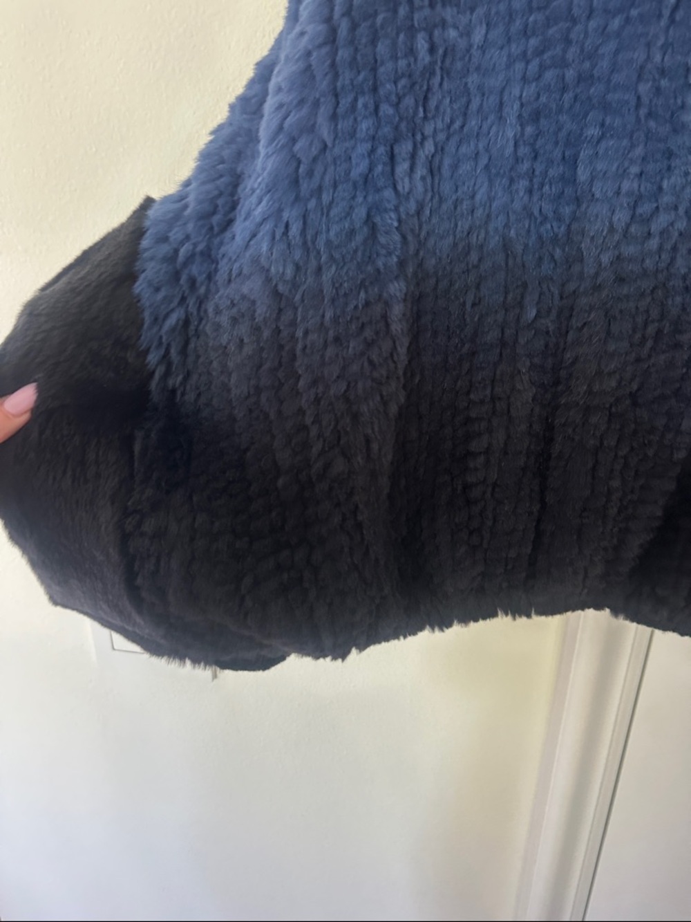 Belle Fare Navy Faux Fur Jacket - Women - Picture 7 of 11